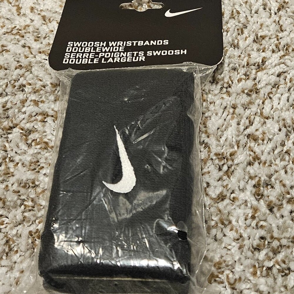 Nike swoosh wristband doublewide basketball